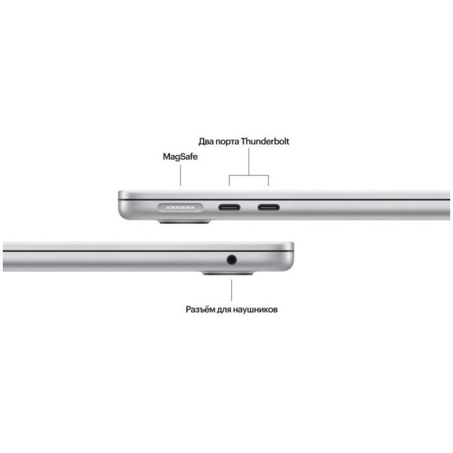 Apple MacBook Air 15" (M3, 8C CPU/10C GPU, 2024), 16 Gb, 512 Gb SSD, Silver, MXD23 — изображение 3