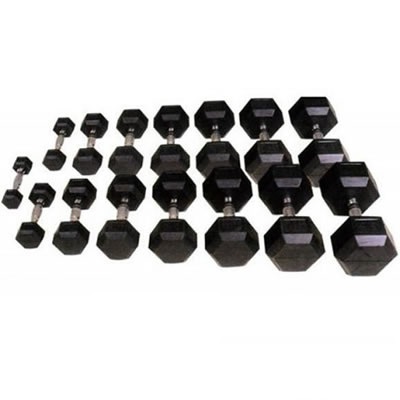 Гантели GLT HEX (10 пар) гексоганальные от 2,5 до 25 кг