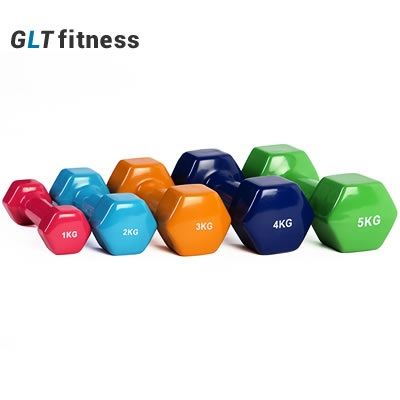 Гантели виниловые GLT Fitness от 1кг до 5кг