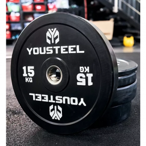 Диск EVO каучуковый 15 кг, чёрный