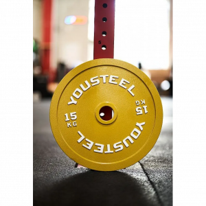 Стальной диск 15 кг, желтый