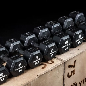 Гантель с обрезиненной ручкой 20 кг гексагональная