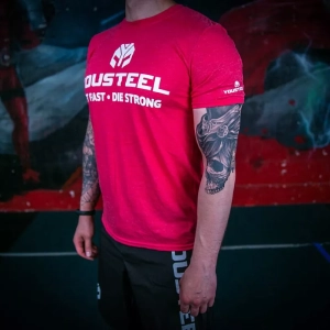 Футболка мужская YOUSTEEL TH, Красный меланж (HR), XXL